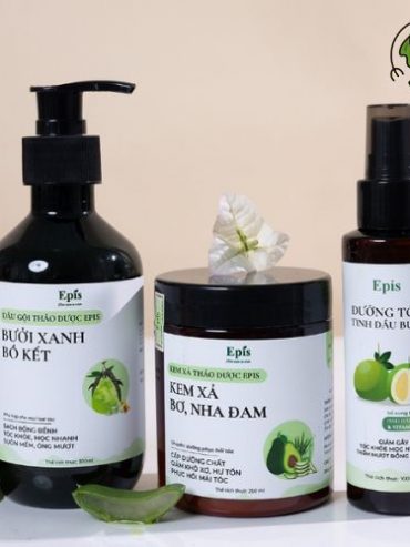 Bưởi xanh bồ kết bộ ba chai gội 500ml MbP